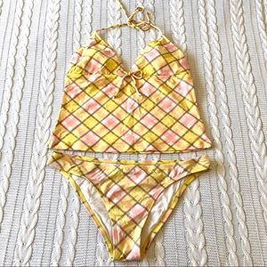 Plaid, two piece swimsuit